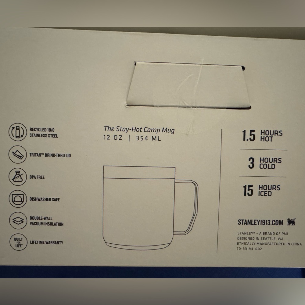 🚫SOLD🚫 Stanley Limited Edition Color 12oz Camp Mug - 2 Pack (Blue-Gray) - Picture 4 of 8